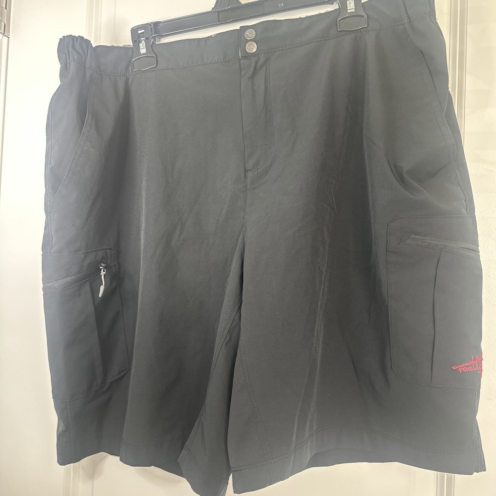 Men's Reel Life Black Hybrid Shorts - Black - Size XXL